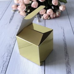 100 Gold Wedding Birthday Party Favour Boxes Chocolate Macaroon Cookie Candy Box