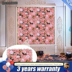 12x Artificial Flower Wall Panel Floral Wall Backdrop Deco DIY for Wedding Party
