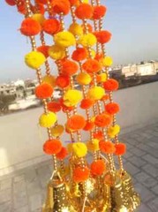 100 PC Multicolor Indian pom pom Christmas Wedding Decoration Mehndi functions