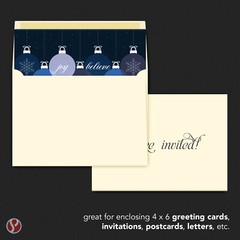 Cream A6 Envelopes, 4 3/4″ x 6 1/2″, Gummed Flap, 28lb Bond (105gsm), 50 Qty