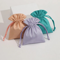 5pcs Flannel Jewelry Packing Pouch 5×7-9x12cm Drawstring Small Favors Gift Bags