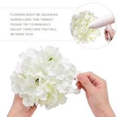 304 PCS Hydrangea Artificial Flowers, Silk Artificial Flowers Heads with White