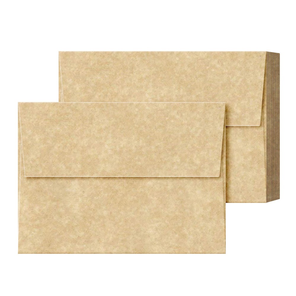 A7 Parchment Envelopes – AGED – 5 1/4 x 7 1/4″ – 24lb Bond/60lb Text – 25 Qty
