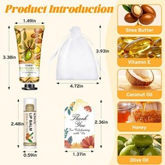 12 Pack Bulk Hand Cream and Lip Balm Set, Gifts for 1 Fl Oz (Pack of 12)