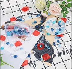 70 pcs, Blue & Clear Acrylic Diamond Table Decoration for Wedding