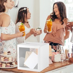 White Wedding Card Box Gift Card Holder Money Box Baby Shower Party