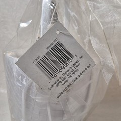 Celebrate It Occasions White Fabric Checked Flower Basket Wedding Romantic