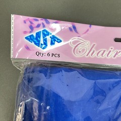 Natural Star Inc. NST Organza Chair Bow Blue 9″ x 10 feet Reusable Lot of 6