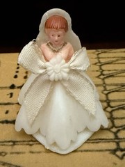 Wedding Cake Topper Mini Bride Red Head
