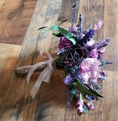 Purple Wildflower Lavender Bridal Bouquet Lasting Sola Wood Wedding Flowers
