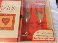 For My Wife Keepsake Book & Two Toasting Glasses from New Seasons, BNIP