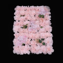 6-Pack 24 × 16 Inch 3D Pink Hydrangea Flower Wall Panels Backdrop for Wedding