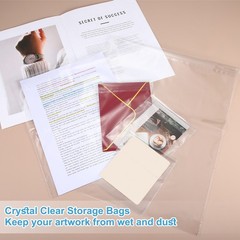 100 Pack Acid-Free Crystal Clear Sleeves 6.7×4.7 Inch Resealable Photo Sleeves
