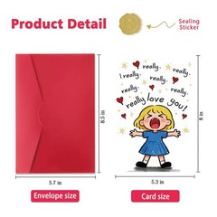 Cute Valentines Day Card – Romantic Valentine Gift for Him or Her –