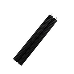 BLACK 5 Ribbed Design 9″ Unscented Premium Wax Taper CANDLES Party Decorations