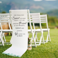 Reserved Memorial Wedding Chair Sign save a Seat for Someone in Heaven Loving Me