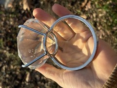 HUGE -Wedding decoration crystal big diamond ring proposal ornaments party gifts