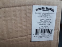 24 New in Box Western Wedding Place Card Holders, 2 boxes (12 in each) Hat, Boot