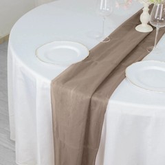 Taupe 72″ Premium Chiffon Table Top Runner Party Wedding Linen Event Decorations
