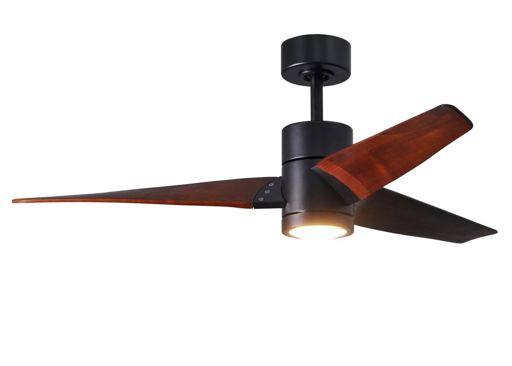 Matthews Fan SJ-BK-WN-52 Super Janet three-blade ceiling fan in Matte Black fini
