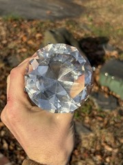 HUGE -Wedding decoration crystal big diamond ring proposal ornaments party gifts