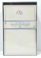 Wedding Anniversary Invitation Kit Thank You Cards Print Your Own Silver Rings