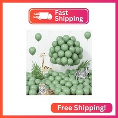 Sage Green Balloons, 100 Packs 5 Inch Olive Green Latex, Small Retro Matte Heliu