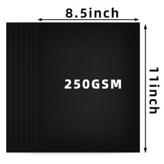 30 Sheets Black Cardstock, 8.5 x 11 8.5×11 inch, Cardstock 30 Sheet