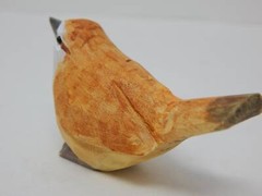 Wren Bird Cake Topper Bride Groom Love Wedding Engagement Carved Wood Statue