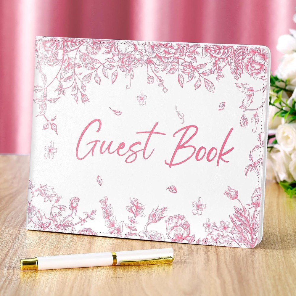 Wedding Guest Book 7 x 9 Inches Reception W/ Pen Set Elegant Guest Book Bridal