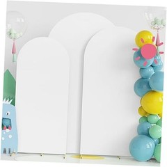 Set of 3 Wedding Arch Cover 6FT, 6.6FT, 7.2FT 2-Sided 7.2FT, 6.6FT, 6FT White