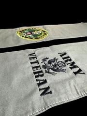 US Army Seal (Green) Cotton Wreath Sash (2 Logos) 50k Stitch