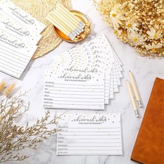 50 Pieces Gold Retirement Party Advice Cards 10 Pencils Supplies Decor