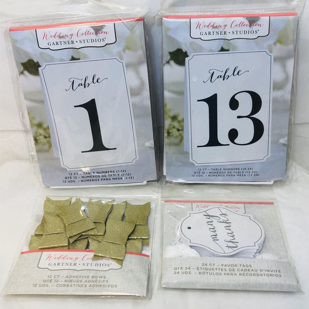 Wedding Reception Table Numbers 1-24 Gartner Studios Wedding Collection & More
