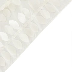8 ft x 8 ft IVORY Leaf Petal Taffeta Backdrop Drape CURTAIN Panel Party