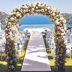 Thickened Metal Garden Arch, 7.8 ft High x 5.5 Wide Brown Strengthen