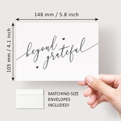 Thank You Cards with Envelopes – 25 Pre-Scored Thank You Note Cards for a Sim…