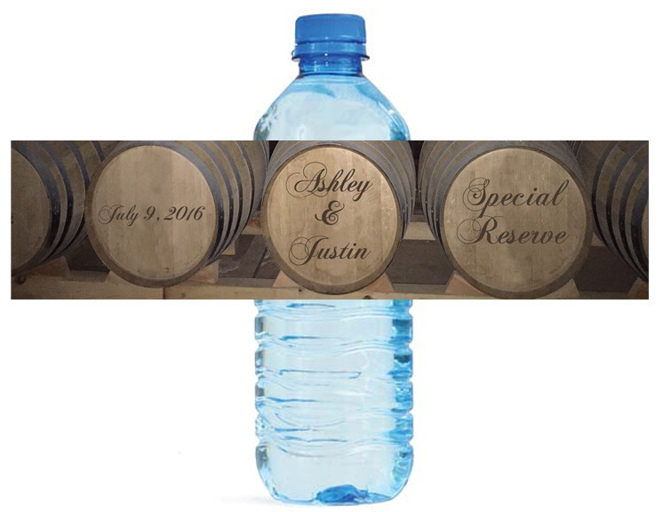 100 Wine Barrel Vineyard Wedding Water Bottle Labels Engagement Party Special
