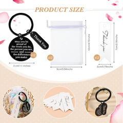36 Pcs Employee Appreciation Gifts Bulk for Coworkers Keychains Organza Bags wit