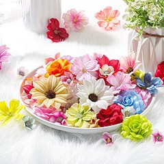 217 Pcs Mini Fake Flowers for Crafts Bulk Fake Flower Heads Charming Color