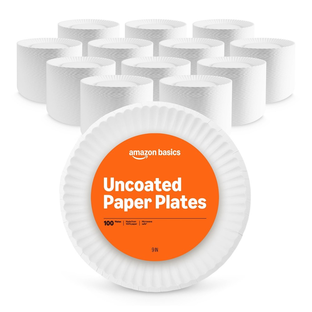 Retailer Basics 9 Uncoated White Paper Plates 1200 Count Pack Of 12