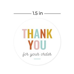 Thank You for Your Order Stickers / 500 Business Appreciation Labels / 1.5″ M…