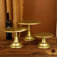 Round Cake Stand Metal Iron Pedestal Dessert Holder Wedding Party Rack Display