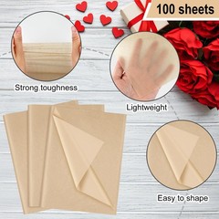 NEBURORA 100 Sheets Kraft Tissue Paper for Gift Bag 20×14 Inches, kraft