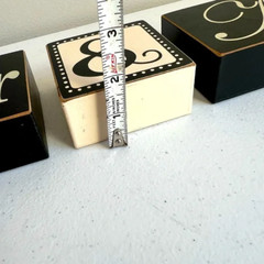 Mr. & Mrs. Black White Blocks Bridal Shower Wedding Reception Engagement Party
