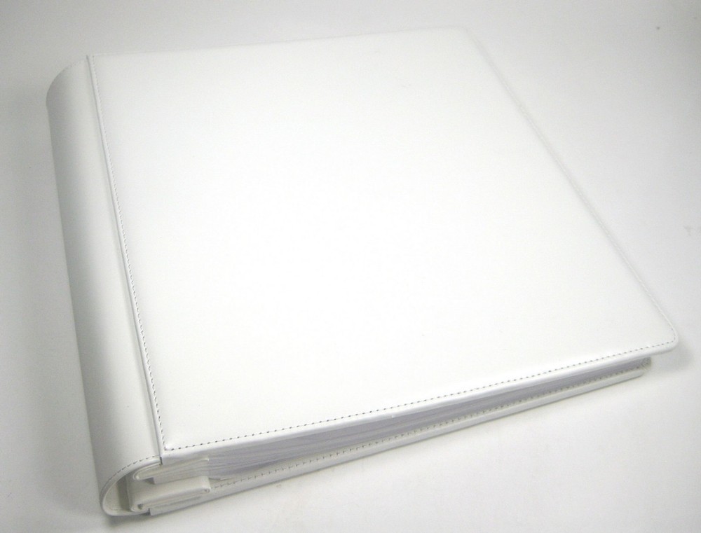 Genuine Leather Wedding Photo Album WHITE Postbound 8X10 & 5X7 High Quality!