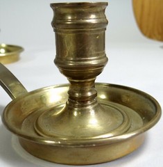 Brass Candle Holder Maitland Smith Candelabra Triple Taper Table Top Drip Pans