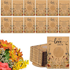 150 Pcs Let Love Grow Seed Packets Cool Wedding Favors for Guests Kraft Envelope