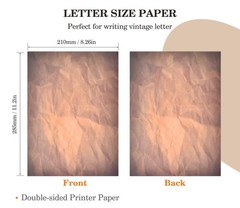 48 Sheets Antique Paper – Classic Aged Vintage – 6 Style