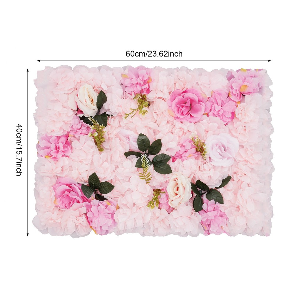 12pcs Artificial Flower Wall Panel Wedding Party Flower Wall Stage Background